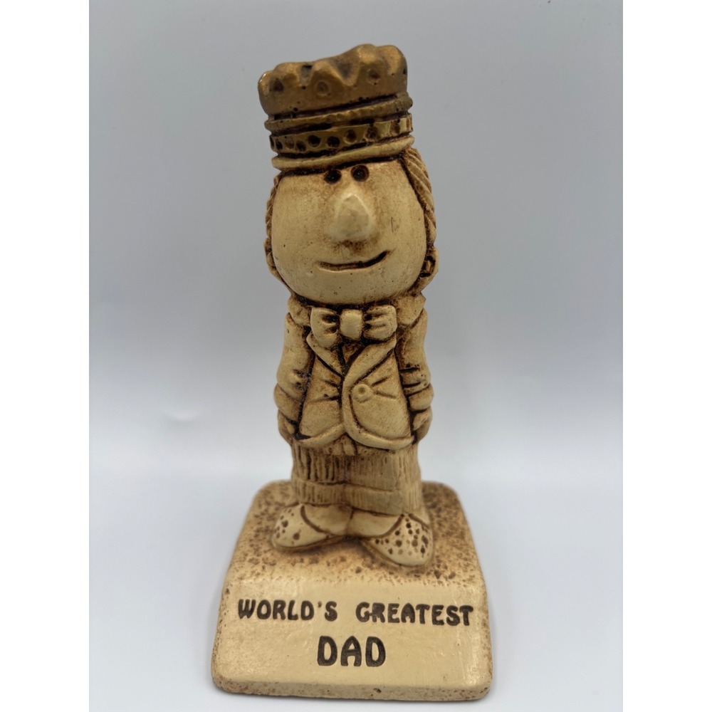 Vintage‎ 1970 Paula Statue World's Greatest Dad 5.5" W136 Made USA